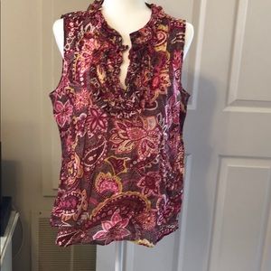 LOFT Sleeveless floral top